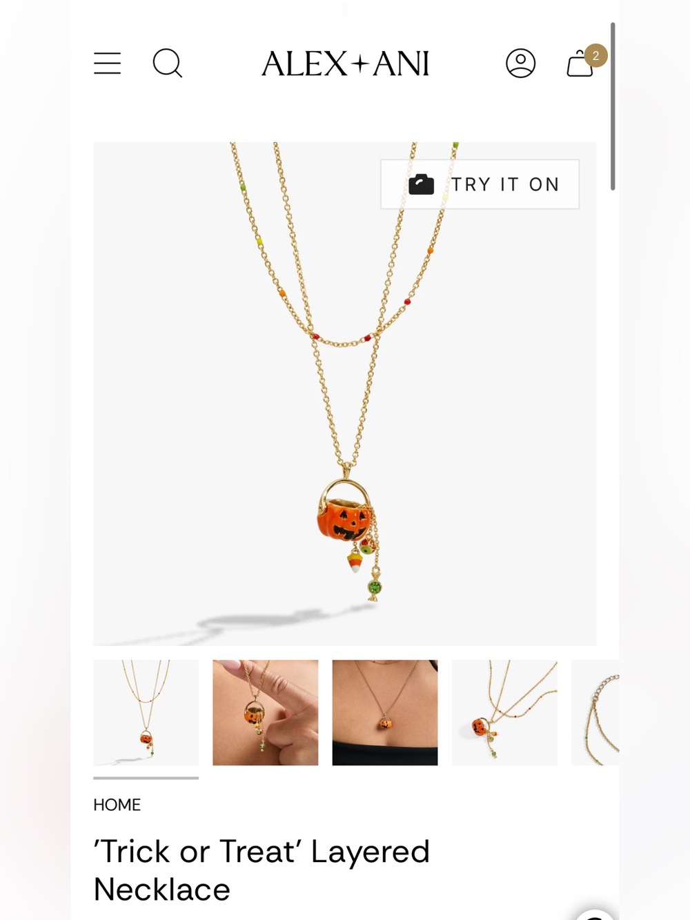 ISO: Alex and Ani 'Trick or Treat' Layered Pumpkin Necklace - Gold/Orange